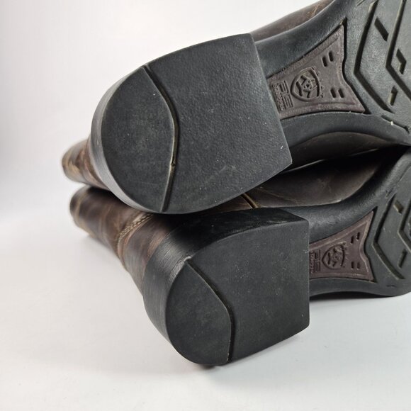 Ariat ATS Womens Western Boots Size 7.5 B Leather Cowboy Riding Classic - Picture 14 of 16